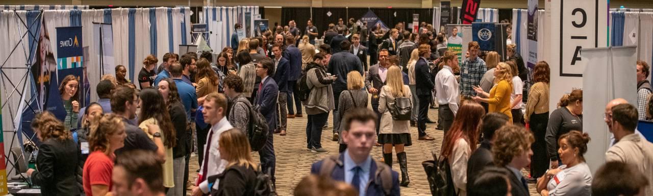 career fair aerial shot